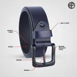 Hammonds Flycatcher Genuine Leather Blue Belt For Men