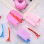 18 Pcs Multicolor Magic Hair Rollers For Women - Self Holding Hair Curling Rollers Kit With 10 Free Hair Clips