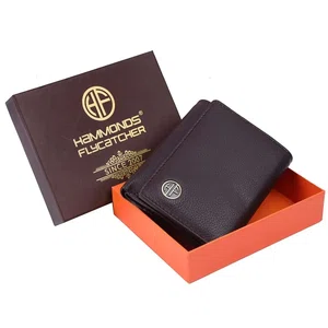 Hammonds Flycatcher Genuine Leather Black Trifold Wallet For Men
