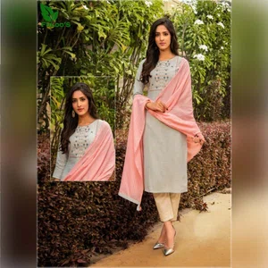 FuLoo's Enhance Pure Cotton Designer Kurti in 3 set #03