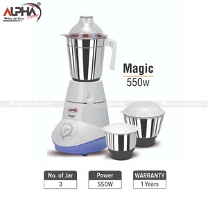 Alpha Home Mixer & Grinder Magic 550 watt 3 Jar