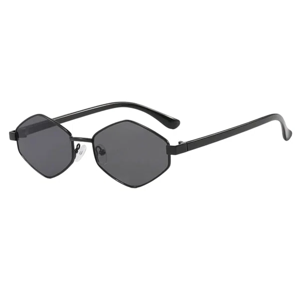 Oudi Premium UV Protected Lens Black Metal Full Rim Sunglasses for Women Black-Grey