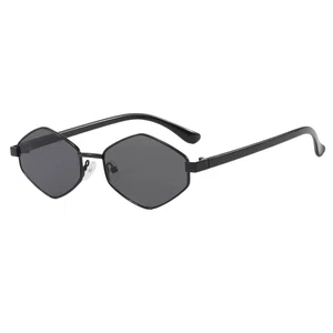 Oudi Premium UV Protected Lens Black Metal Full Rim Sunglasses for Women Black-Grey