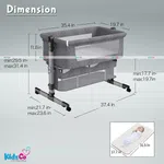Baby Bedside Bassinet with Mattress Co-Sleeper