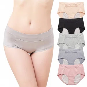 Women\'s Pocket Physiological Underwear Women\'s Leak Proof Widened Pure Cotton Crotch Large Medium High Waist Sanitary Pants 1Pcs