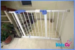 Child Safety Gate With added Extensions - Fits 4 Ft 1 inches - For Staircases And Doors, No Drilling Required