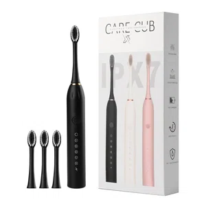 X-3 Sonic Electric Rechargeable Toothbrush for Adults with 3 Extra Brush Heads & 6 Operating Modes