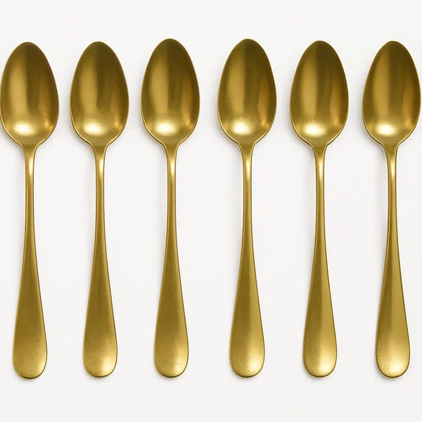 6 Golden stainless steel spoon (Pack of 6)
