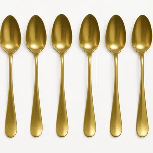 6 Golden stainless steel spoon (Pack of 6)