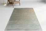 Hand Knotted/Handmade Nepali Woolen Carpet/Silver Color/60 Knots/ 4.10 Ft x 5.94 Ft
