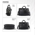 Hammonds Flycatcher 15.6 inch Dual Compartment Genuine Leather Laptop Bag With Expandable Features - Laptop Bags |