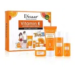 4 In 1 Set Disaar Beauty Vitamin C Skincare Set – Cleanser, Toner, Serum & Cream | Gift Set for Women & Teens