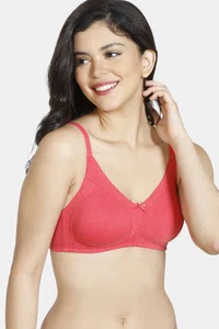 Rosaline Essentials Double Layered Non Wired 3/4th Coverage Bra - Teaberry