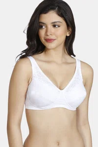 Zivame Basics Double Layered Non Wired 3/4th Coverage Sag Lift Bra-White