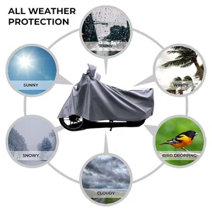 Black Dust Proof Water Resistant Double Mirror Pocket Bike Body Cover For Bike And Scooter - Bike Covers |
