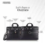 Hammonds Flycatcher Genuine Leather Laptop Black Bag For Men