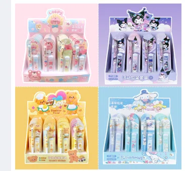 Sanrio Kuromi 0.5mm Mechanical Pencil Set with HB Lead Refill & Case for Students