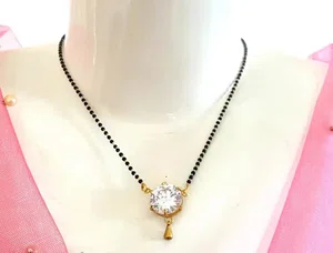 Gold Plated Fine Design Stone Mangalsutra