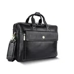 Hammonds Flycatcher 15.6 inch Dual Compartment Genuine Leather Laptop Bag With Expandable Features - Laptop Bags |