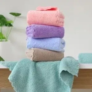5 Pieces High Density Coral Fleece Very Soft Handkerchief Multicolor