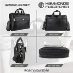 Hammonds Flycatcher 15.6 inch Dual Compartment Genuine Leather Laptop Bag With Expandable Features - Laptop Bags |