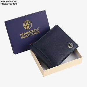Hammonds Flycatcher Genuine Leather Blue Wallet for Men (HF 592 BNL)
