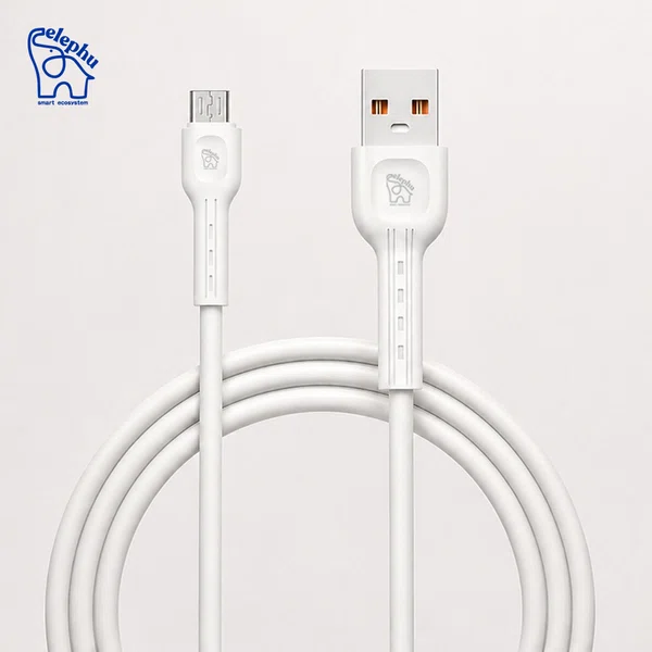 Elephu Silky Series Data Cable 1545| ( USB to Micro)| Fast charging| Pure soft Silicon Cable| 1000mm Length| Pure Copper Wire|