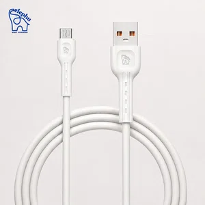 Elephu Silky Series Data Cable 1545| ( USB to Micro)| Fast charging| Pure soft Silicon Cable| 1000mm Length| Pure Copper Wire|