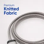 Elephu Braidy Series 547 PRO ( USB to TYPE C)High speed data transfer| knitted fabric| aluminum tip| pure copper wire| universal compatible