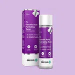 The Derma Co 7% Glycolic Acid Hydrating Toner Hyaluronic Acid & Ceramide Complex For Glowing Skin Multi-Purpose Exfoliating Toner For Face,Body,Underarms & Scalp LotionI For Dull & Uneven Skin150Ml