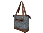 Handcrafted Nepali Felt & Leather Shoulder Bag