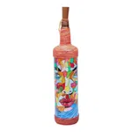 Psydelic Face Printed Handmade Craft Bottle With Light Lamp