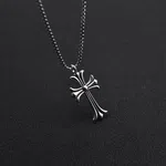 Chrome Hearts Cross Pendant Necklace for Men & Women – Stainless Steel Chain Jewelry