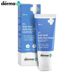 The Derma Co 1% Kojic Acid Face Wash with Niacinamide & Alpha Arbutin For Dark Spots & Pigmentation - 100ml