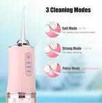 Premium Dental Flosser | 3 Speed Level (Soft,Normal Pulse) | 220ML Portable Oral Irrigator | Cordless Dental Water Flosser For Teeth Cleaning Teeth Whitening 3 Pressure Mode 4 Jet Tip IPX7 | Dental Floss | Dental Flosser | Oral Irrigator
