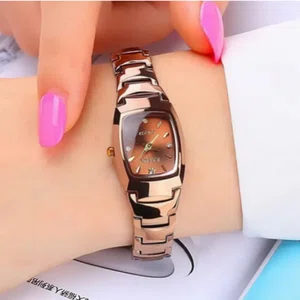 Stylish Luxury Coffee Rectangle Waterproof Ladies Watch - 30m Water Resistance - Luxury Watches For Women