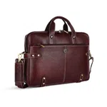 HAMMONDS FLYCATCHER Leather Laptop Bag (Brown)