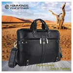 Hammonds Flycatcher Genuine Leather Black 15.6 Inch Laptop Bag 152 BLK