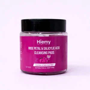 Hiemy Rose Petal & Salicylic Acid Cleansing Pads – Pore Clearing & Radiant Smoothing Treatment (50 Pads)