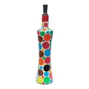 Round Handmade Craft Bottle With Light Lamp