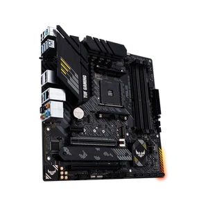 ASUS TUF GAMING B550M-PLUS, AMD B550 (Ryzen AM4) micro ATX gaming motherboard with PCIe 4.0, dual M.2, 10 DrMOS power stages, 2.5 Gb Ethernet, HDMI, DisplayPort, SATA 6 Gbps, USB 3.2 Gen 2 Type-A and Type-C, and Aura Sync RGB lighting support