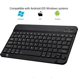 Ultra-Slim Bluetooth Keyboard Portable Mini Wireless Keyboard Rechargeable for Apple iPad iPhone Samsung Tablet Phone Smartphone iOS Android Windows