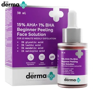 The Derma Co 15% AHA+1% BHA Beginner Face Peeling Solution 30ml