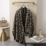 Quecy Women Printed Silk Satin Scarf | Black Printed Stylish Modern Design Stole For Women Rectangle | 180*85 CM
