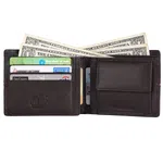 Hammonds Flycatcher RFID Protected Black Leather Wallet For Men (HF 579 BNL)