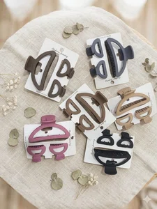 Korean Style Matte Hair Claw Clips Combo Set - Premium Non-Slip Jaw Clips Aesthetic Hair Accessories for Women & Girls