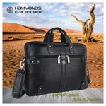 Hammonds Flycatcher Genuine Leather Black 15.6 Inch Laptop Bag 152 BLK