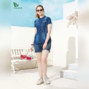 Denim Short Tops Shirts CityGirl # 1003