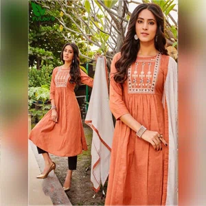 FuLoo's Maze Pure Cotton Designer Kurti in 3 set #02