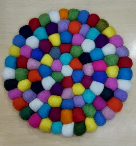 20cm round multi felt hot pot